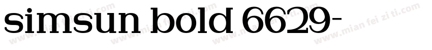 simsun bold 6629字体转换